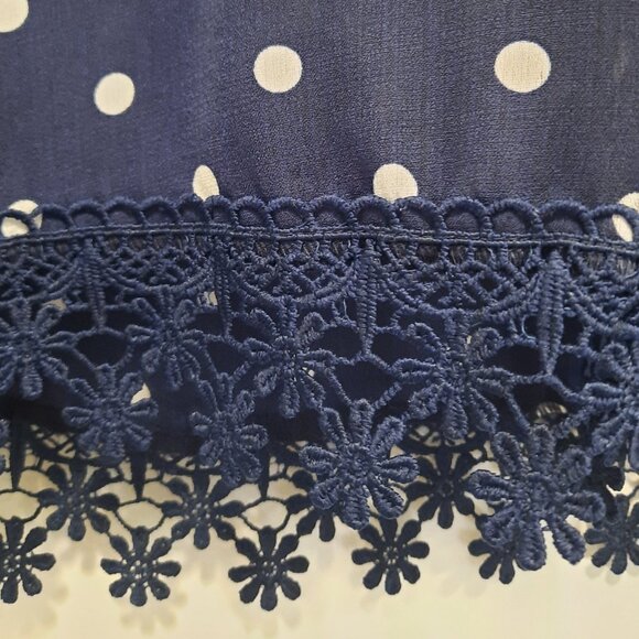 Molly Bracken Navy Polka-dot Top One-size - Picture 3 of 3